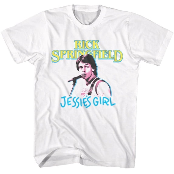 Rick Springfield Jessies Girl White Adult S/S Tshirt 6Xl