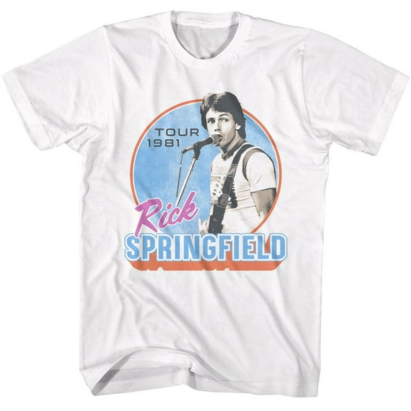Rick Springfield Tour 1981 White Adult T-Shirt