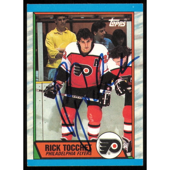 Rick Tocchet Autographed 1989-90 Topps Card #80 Philadelphia Flyers SKU #254682