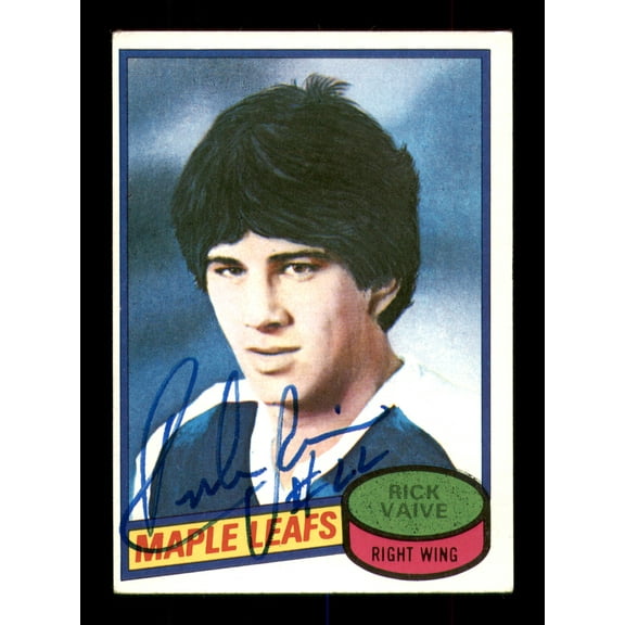 Rick Vaive Autographed 1980-81 Topps Rookie Card #242 Toronto Maple Leafs SKU #251247