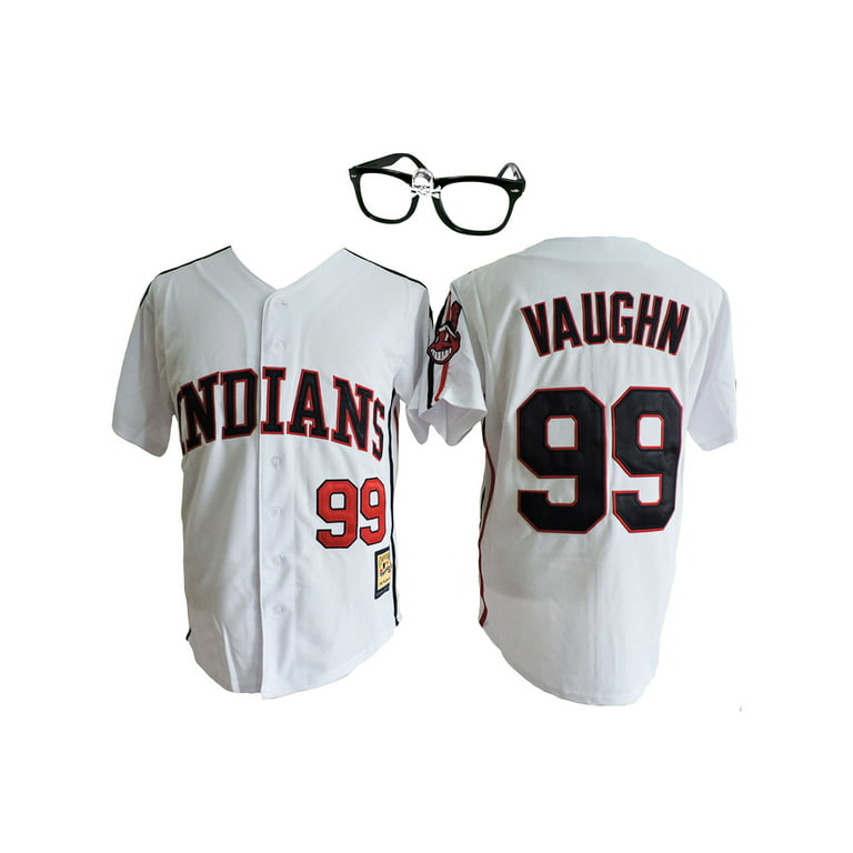 Rick Vaughn Adult Costume Jersey Skull Glasses Wild Thing Major League Movie #99, Size: Mens 4XL