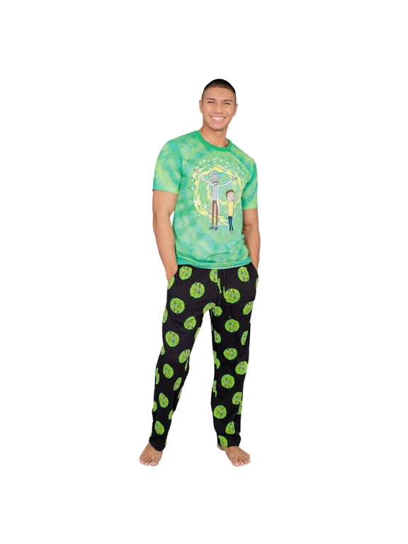 Rick and Morty Adult Dimension Portal T-Shirt and Pants Pajama Set