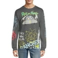 thumbnail image 1 of Rick and Morty Airbrush Men's Long Sleeve Graphic T-Shirt, 1 of 5
