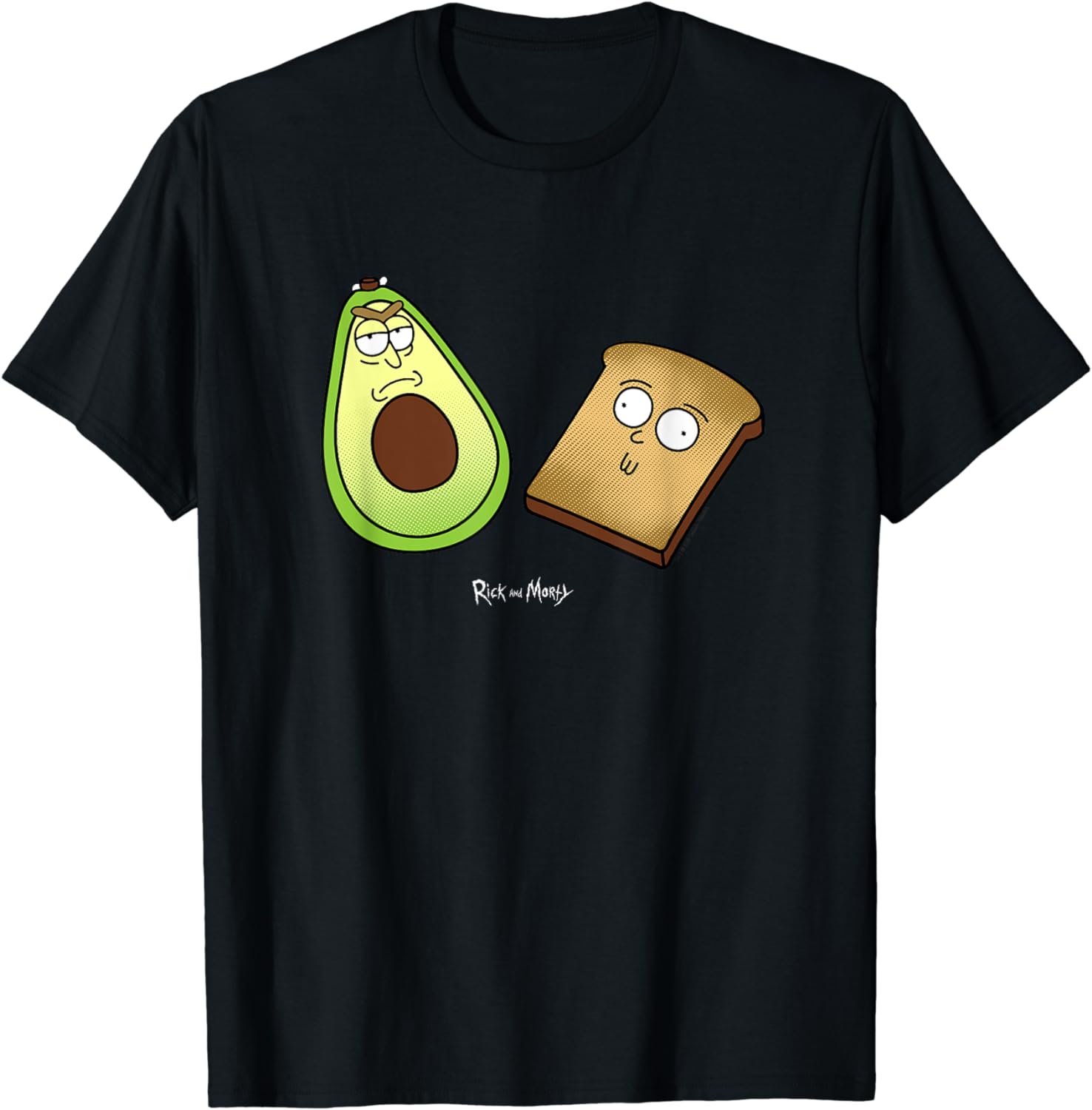 Rick and Morty Avocado Rick and Morty Toast with Logo T-Shirt