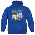 thumbnail image 1 of Rick and Morty Blown Minds Unisex Adult Pull-Over Hoodie, Royal, 2X-Large, 1 of 5