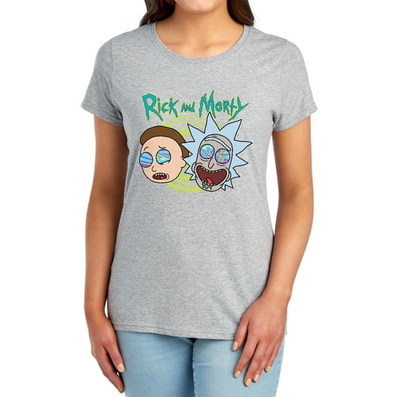 Rick and Morty Blown Minds Women's T Shirt, Athletic Heather, Small