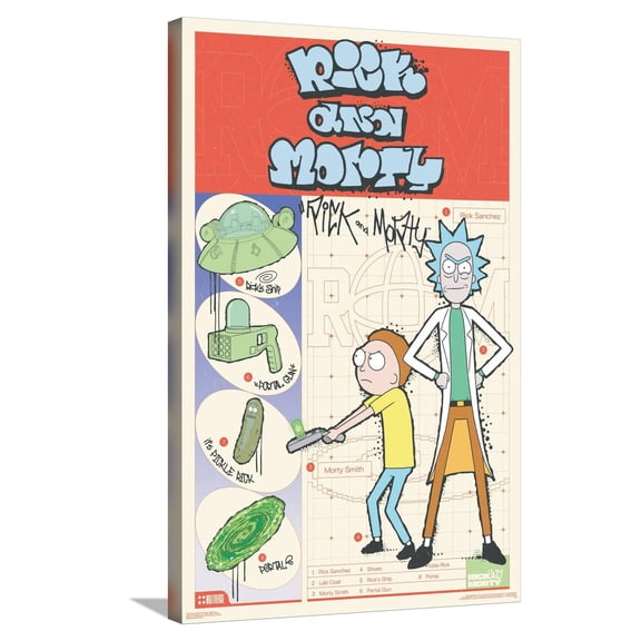 Rick and Morty: Bodega - Multiverse Canvas Wall Poster, 22.375" x 34"