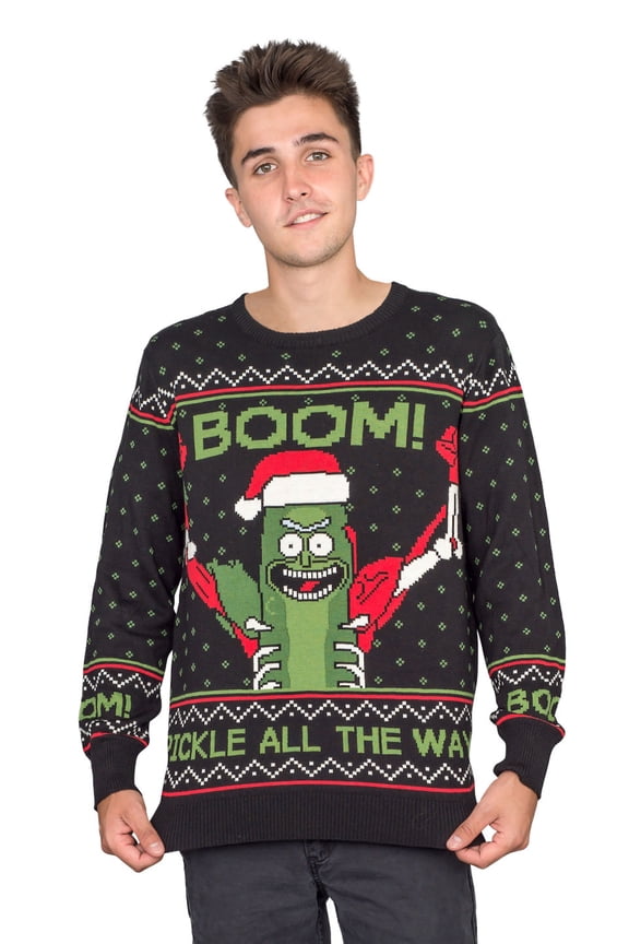 Rick and Morty Boom! PickleRick Ugly Christmas Sweater