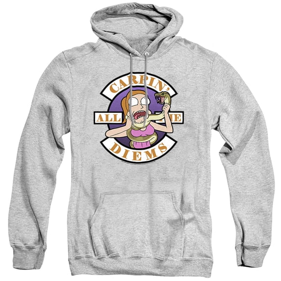 Rick and Morty Carp En All Them Diems Unisex Adult Pull-Over Hoodie, Carp En All Them Diems, Large