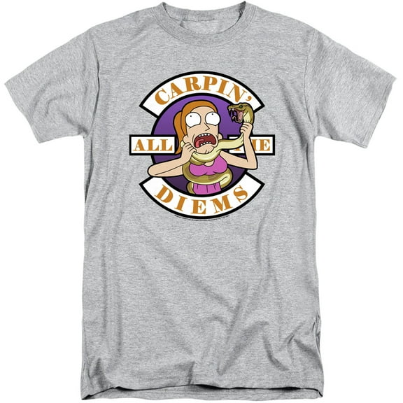 Rick and Morty Carp En All Them Diems Unisex Adult Tall T Shirt, Carp En All Them Diems, 3X-Large