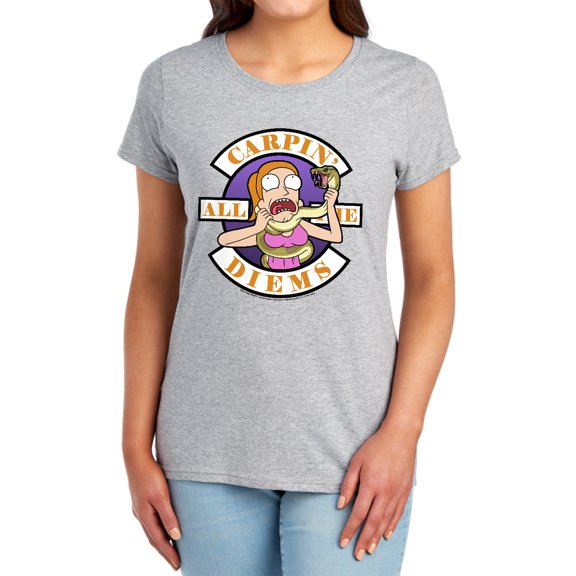 Rick and Morty Carp En All Them Diems Women's T Shirt, Carp En All Them Diems, Small
