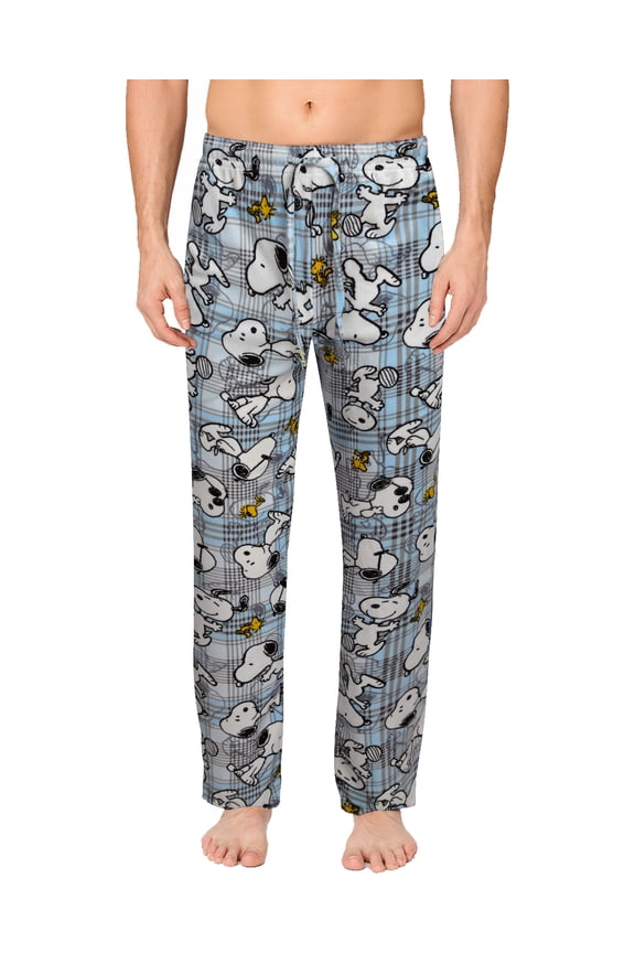 Mens Pajama Pants - Peanuts Snoopy Sleepwear PJ - Cozy and Soft Pajamas for Men (S-XL)