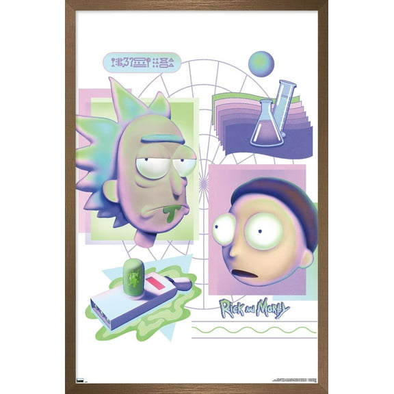 Rick and Morty - Chemistry Wall Poster, 14.725" x 22.375" Framed