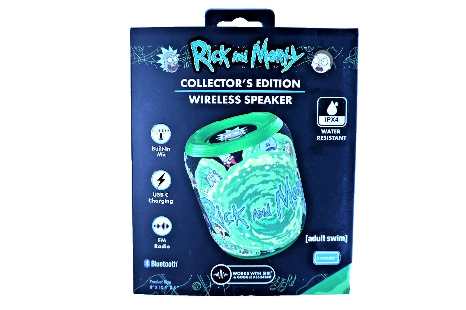 Rick and Morty Portable Bluetooth Speaker – Portal Gun Design 5 Hour Battery Life