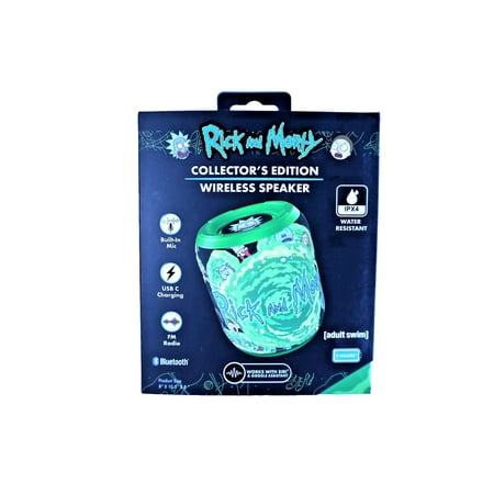 Rick and Morty Portable Bluetooth Speaker – Portal Gun Design 5 Hour Battery Life
