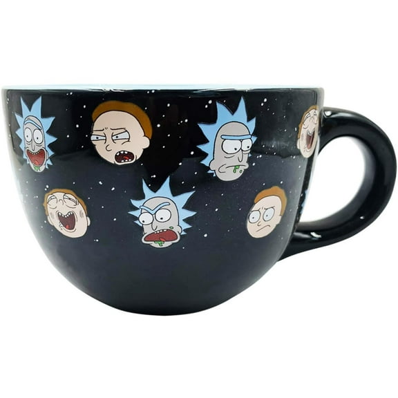 Rick and Morty Faces 24-Ounce Ceramic Soup Mug