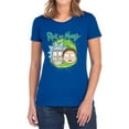 thumbnail image 1 of Rick and Morty Floating Heads Women's T Shirt, Royal, Small, 1 of 6