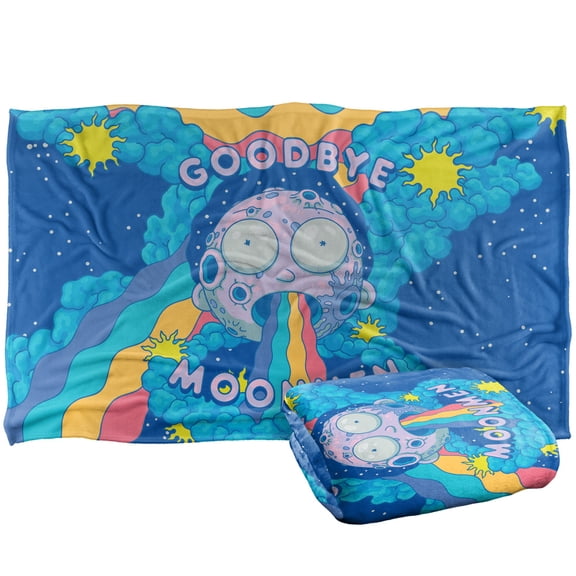 Rick and Morty Goodbye Moon Men Silky Touch Super Soft Throw Blanket 36' x 58',Multi