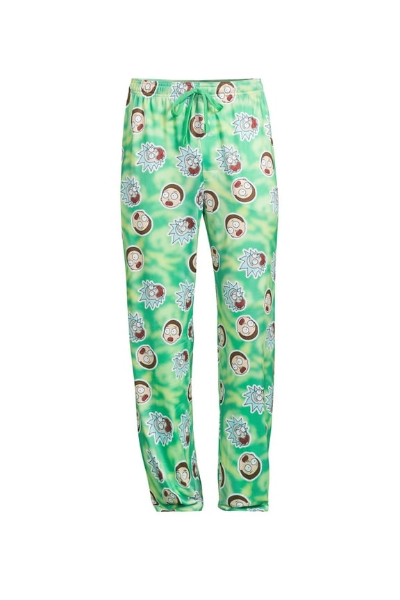 Rick and Morty Green Pajama Sleep Pants - XL