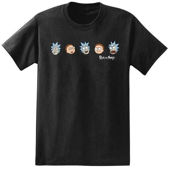 Rick and Morty - Head Expressions Mens T Shirt