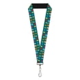 thumbnail image 1 of Rick and Morty Lanyard, Rick and Morty Faces Line Up Green, Elastic, 1 of 4