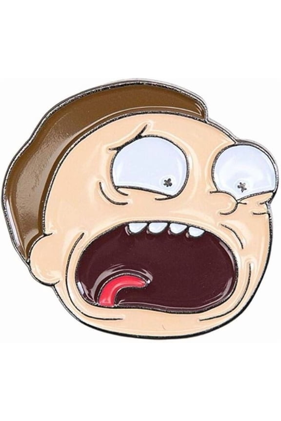 Rick and Morty Lapel Pin Morty Face Enamel Metal Design
