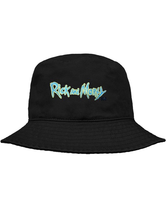 Rick and Morty Logo Officially Licensed Bucket Hat Unisex for Men & Women, Black