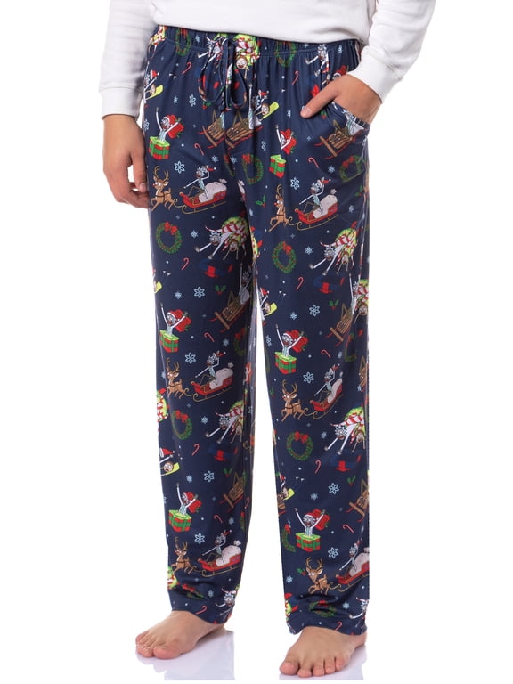 Rick and Morty Men's Christmas Sleep Tossed Print Sleep Pajama Pants Loungewear Sleepwear