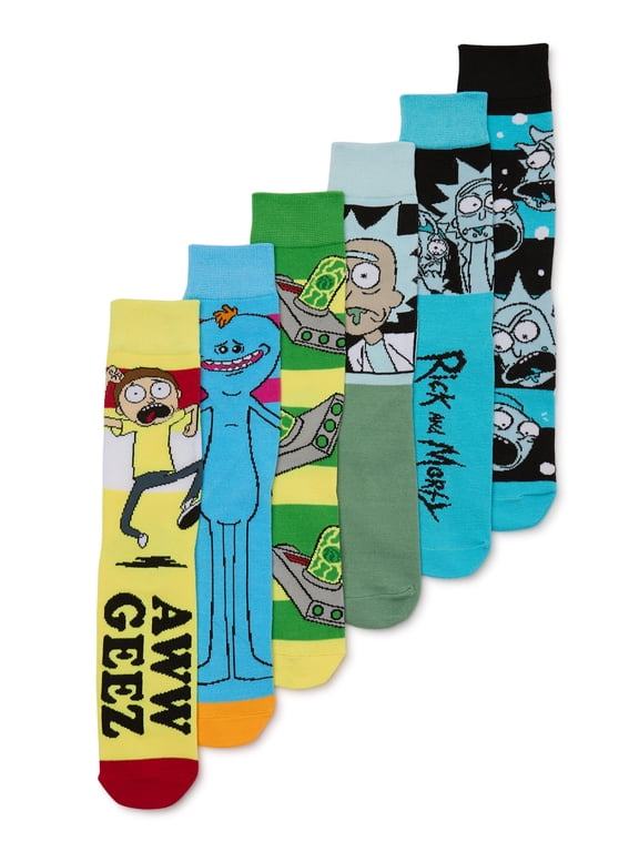 Rick & Morty Socks, 6-Pack