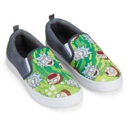 Rick and Morty Mens Shoes, Printed Cartoon Slip-on Canvas Sneakers Green   8