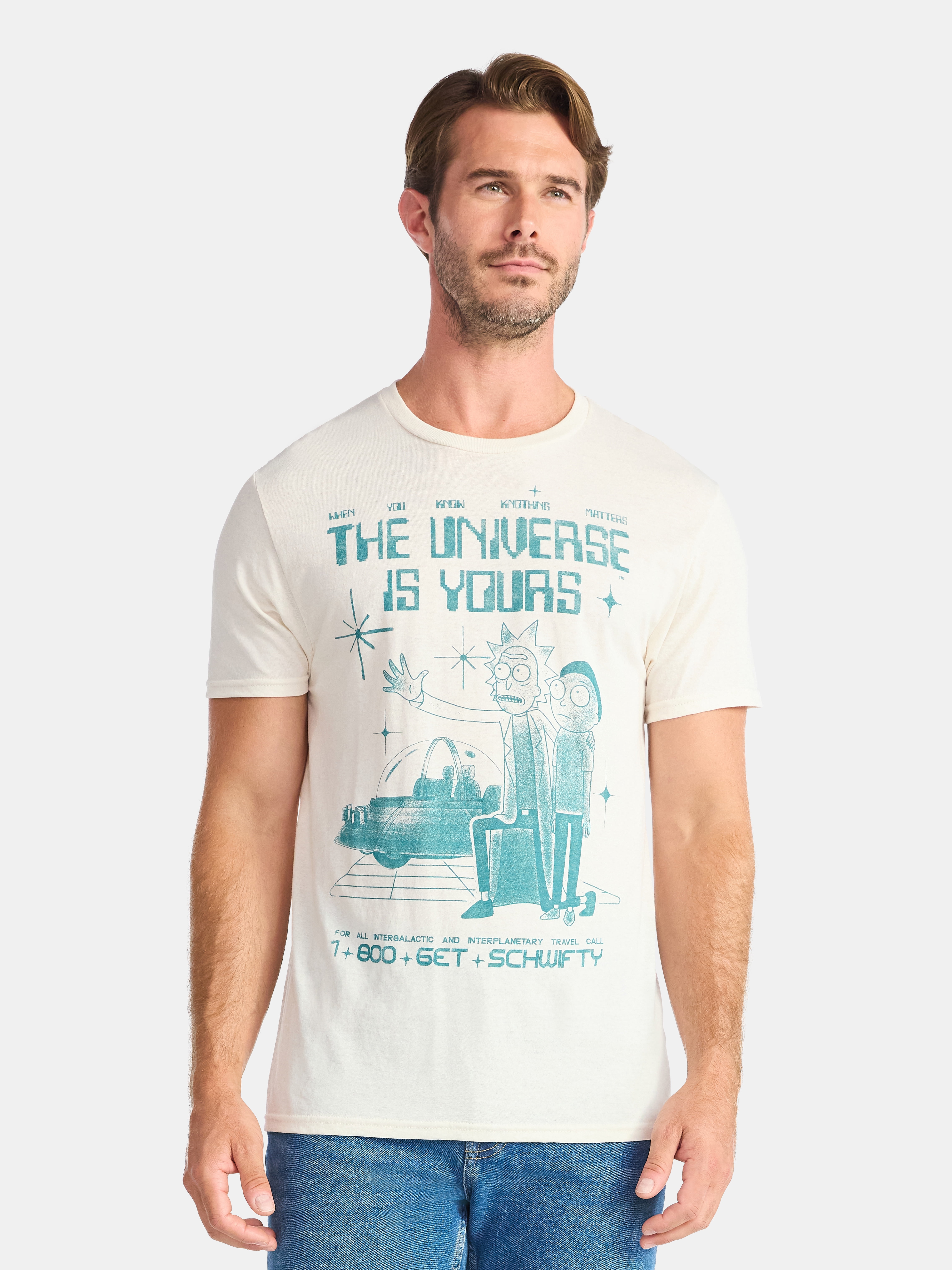 Rick and Morty Men's and Big Men's Graphic Tee with Short Sleeves, Sizes S-2XL
