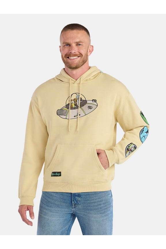 Men’s and Big Men's Embroidered Graphic Hoodie, Sizes S-3XL