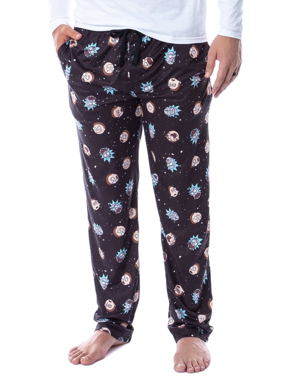 Rick and Morty Mens' Face Expressions Toss Print Pajama Sleep Lounge Pants