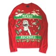 thumbnail image 1 of Rick and Morty Mens Merry Rickmas Red Christmas Holiday Sweater X-Mas Large, 1 of 1