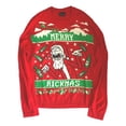thumbnail image 1 of Rick and Morty Mens Merry Rickmas Red Christmas Holiday Sweater X-Mas Medium, 1 of 1