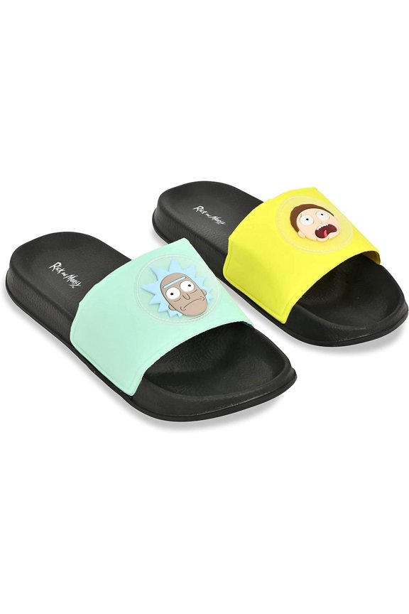 Mens Slides - Officially licensed Rick and Morty Slides - Rick Sanchez and Morty Smith