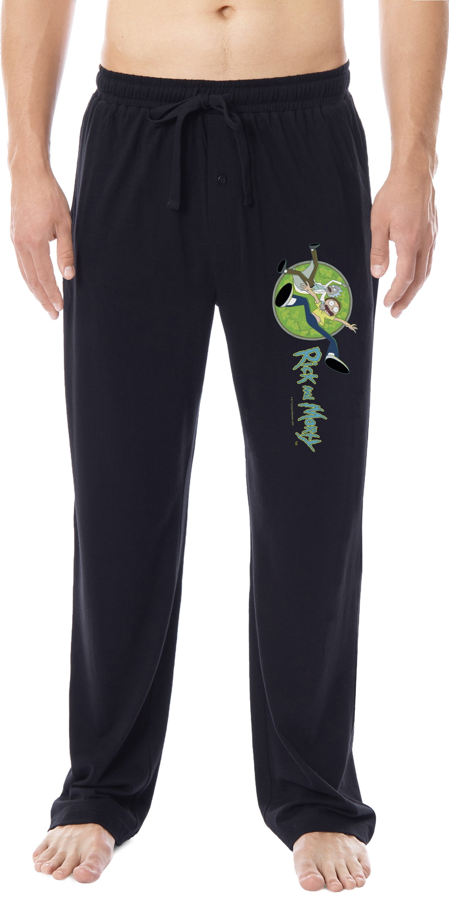 Pantalon De Pyjama Rick Et Morty 100% Coton - Homme/Ado - Taille Élastique Avec Cordon - Imprimé Intégral