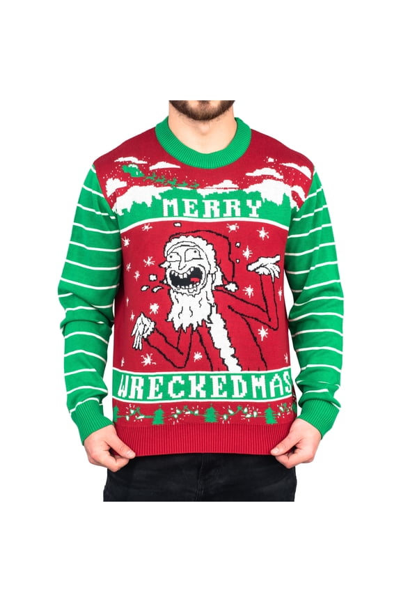 Rick and Morty Merry Wreckedmas Ugly Christmas Sweater