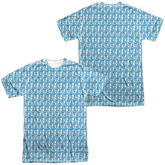 Rick and Morty Mr Meeseeks (Front/Back Print) Unisex Adult Sublimated T Shirt, Mr Meeseeks, Medium