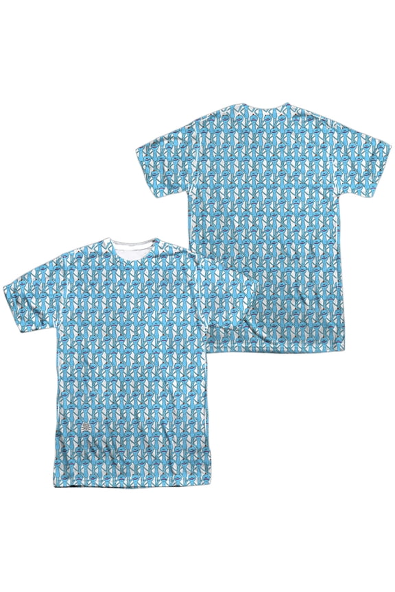 Rick and Morty Mr Meeseeks (Front/Back Print) Unisex Adult Sublimated T Shirt, Mr Meeseeks, Medium