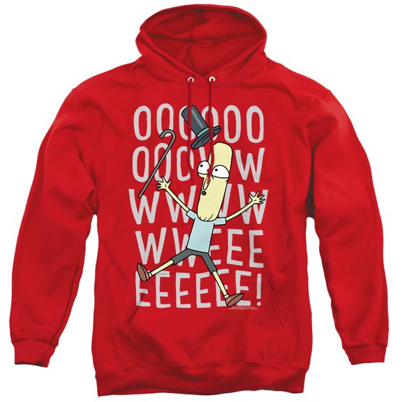 Rick and Morty Oowweeeee Unisex Adult Pull-Over Hoodie, Red, X-Large