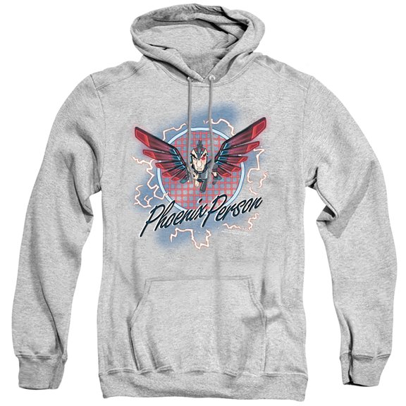 Rick and Morty Phoenix Person Unisex Adult Pull-Over Hoodie, Athletic Heather, X-Large