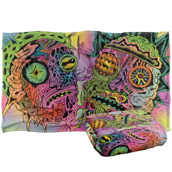 Rick and Morty Psychedelic Melt Silky Touch Super Soft Throw Blanket 36' x 58',Multi