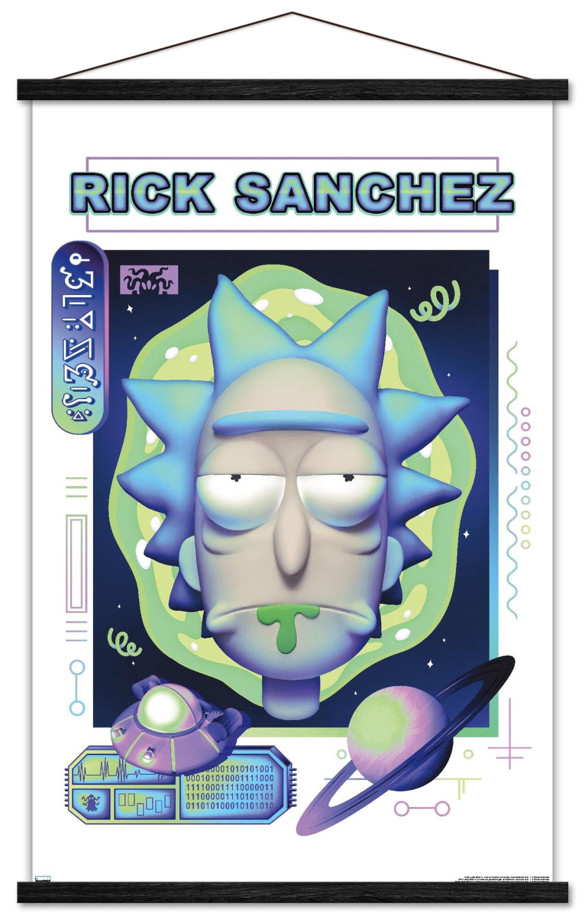 Rick and Morty - Rick Sanchez Wall Poster with Magnetic Frame, 22.375" x 34"