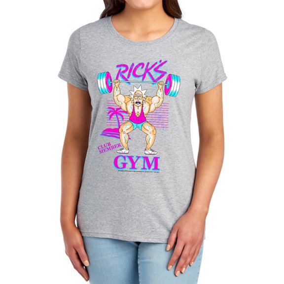 Rick and Morty Ricks Gym Women's T Shirt, Ricks Gym, Large