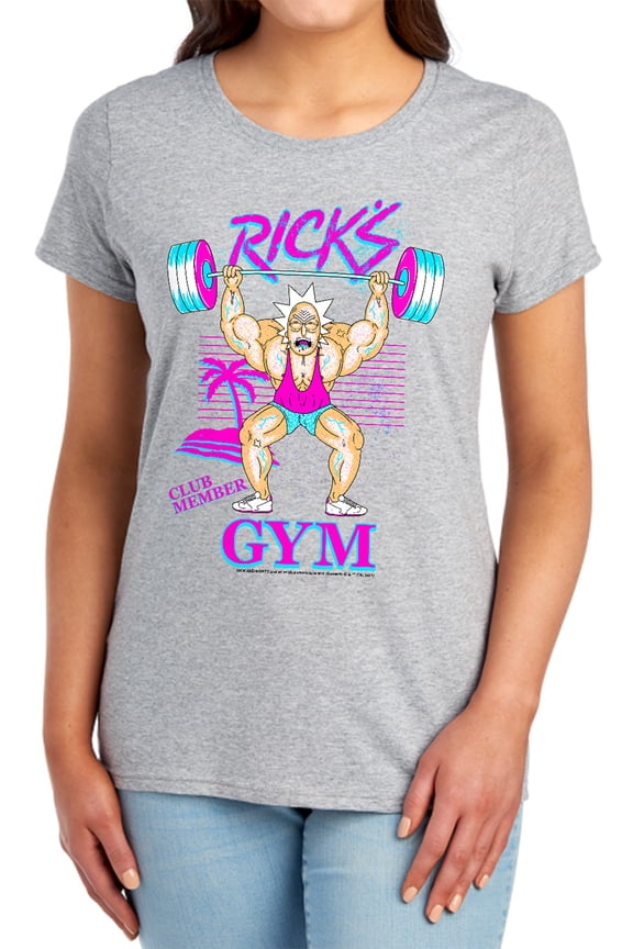 Rick and Morty Ricks Gym Women's T Shirt, Ricks Gym, Large
