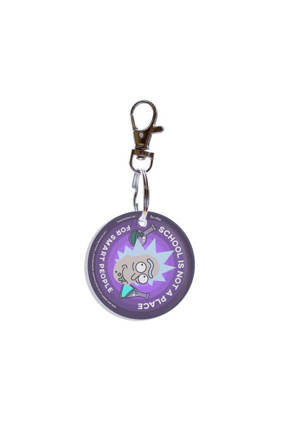 Rick and Morty (School Not For Smart People) Circle Shaped Acrylic Keychain Print ACPKRCIR679