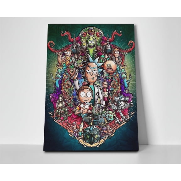 Rick and Morty Show Poster or Wrapped Canvas