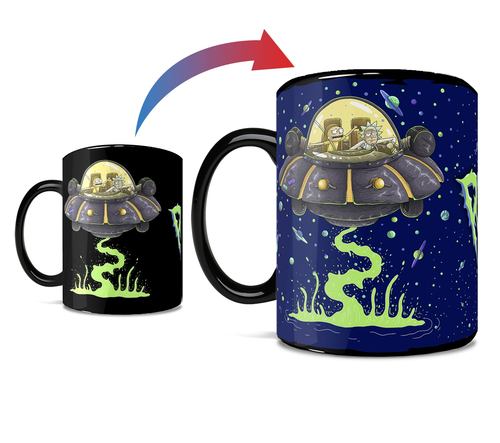 Rick and Morty (Space Cruiser) Morphing Mugs Heat-Sensitive Clue Mug