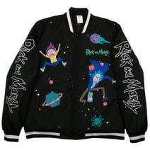 Rick and Morty Space Varsity Bomber Puffer Jacket for Mens and Womens (Size S-XL)